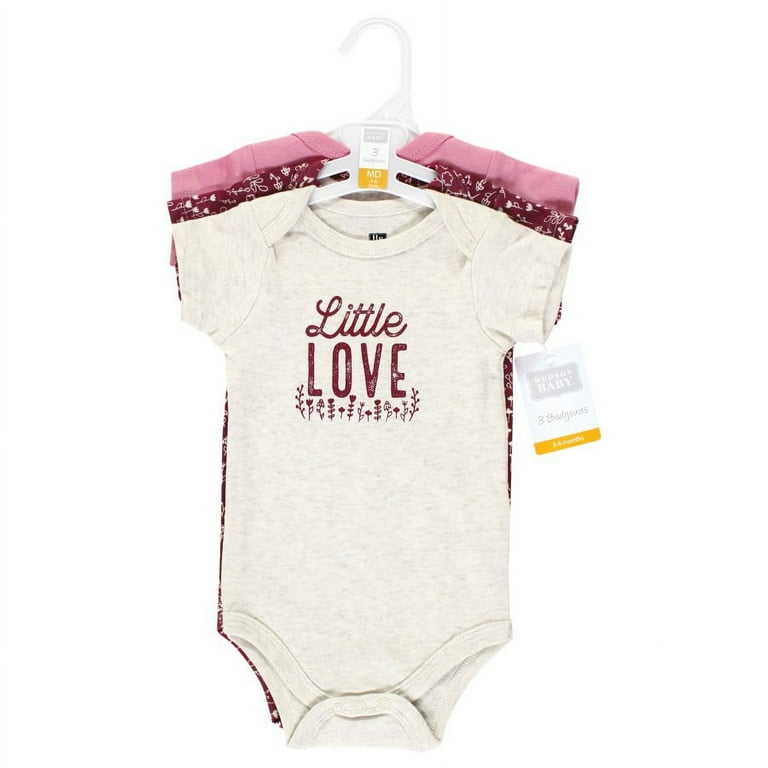 Hudson Baby Conjunto De Body E Calça De Algodão Unissex Para Bebês Meninas, Little Love Flowers, 6-9 Meses, Little Love Flowers Manga Comprida, 6-9 Meses