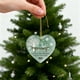 thumbnail image 5 of Adorno de vidrio marino en forma de corazón, decoración de amistad familiar para mejores amigos, recuerdo atemporal de familia y amistad, adorno de árbol verde acuarela, adorno navideño para colgar en, 5 of 9
