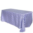 thumbnail image 6 of Efavormart 90x156" Stripe Wholesale SATIN Rectangle Banquet Table Cover Wedding Party Shinny Satin Tablecloth - White/Purple, 6 of 6