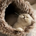 thumbnail image 6 of Winter Warm Pet Cave Bed, Cat Beds for Indoor Cats, Cat Tents for Indoor Cats, Removable and Washable Winter Closed-Off Cat Beds, Soft Warm Pets House (Brown,S), 6 of 7