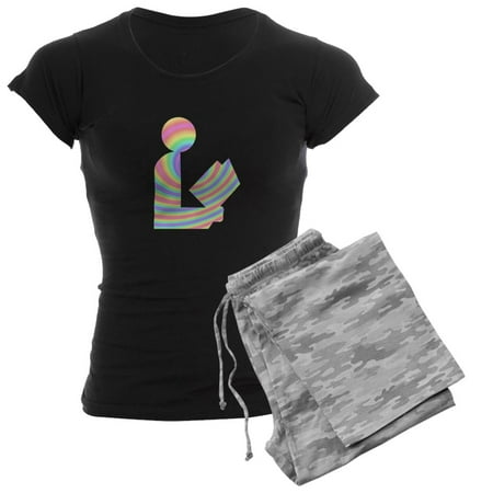 

CafePress - Pastel Rainbow Library Logo - Women s Dark Pajamas