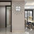 thumbnail image 3 of Reloj de pared SHUNZY, moderno y silencioso, 60 cm, con forma de gota plateada, 3 of 9