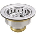 thumbnail image 2 of Westbrass Wing Nut Style Sink Strainer with Waste Disposal Flange and Stopper, Polished Chrome, 2 of 15