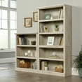 thumbnail image 3 of Sauder 3-Shelf Bookcase, Chalked Chestnut Finish, 3 of 11