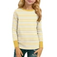 thumbnail image 2 of Swuxness Boys Long Sleeve Round-Neck Blouses Casual Shirts Stripe Printed Casual Top for Kids, 2 of 5