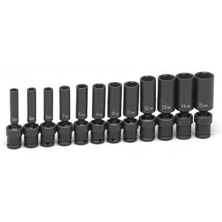 UPC: 0838780002477 | Grey Pneumatic GRY-9712UMD 0.25 in. Drive Deep Length Surface Drive Universal Set