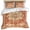 Orange, variant on Sage Green Bedding 3 Piece Duvet Cover Set Queen Size, Boho Retro Decorative Abstract Floral Ethnic Soft Microfiber Comforter Cover with Zipper Closure & Pillowcases, FadeResistant Quilt Cover