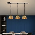 thumbnail image 6 of Kiven H-Type Track Lighting, 1-Light Tiffany Halo Track Pendant Light with Glassl Lampshade, Track Light Pedant for Bedroom Kitchen Island Home Cafe,Cord length 39.4", 6 of 7