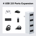 thumbnail image 5 of Aousin 4 Ports USB Hub 2.0 for Xbox Series X/S, High Speed USB Hub Splitter Expansion Adapter Compatible with Xbox Series, 5 of 6