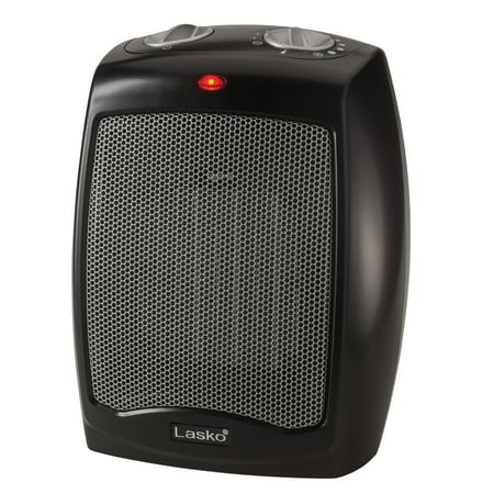 Lasko 9" 1500W Tabletop Ceramic Space Heater with Thermostat, Black, CD09250, New