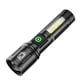 thumbnail image 2 of Linterna LED recargable de alta potencia, alto brillo, haz de largo alcance, con zoom, ideal para emergencias, camping, senderismo y camping., 2 of 9