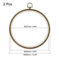 thumbnail image 2 of Bordado Aro Marco Unique Bargains 10 Pulgadas Redondo Imitado Madera Paquete de 2, 2 of 5