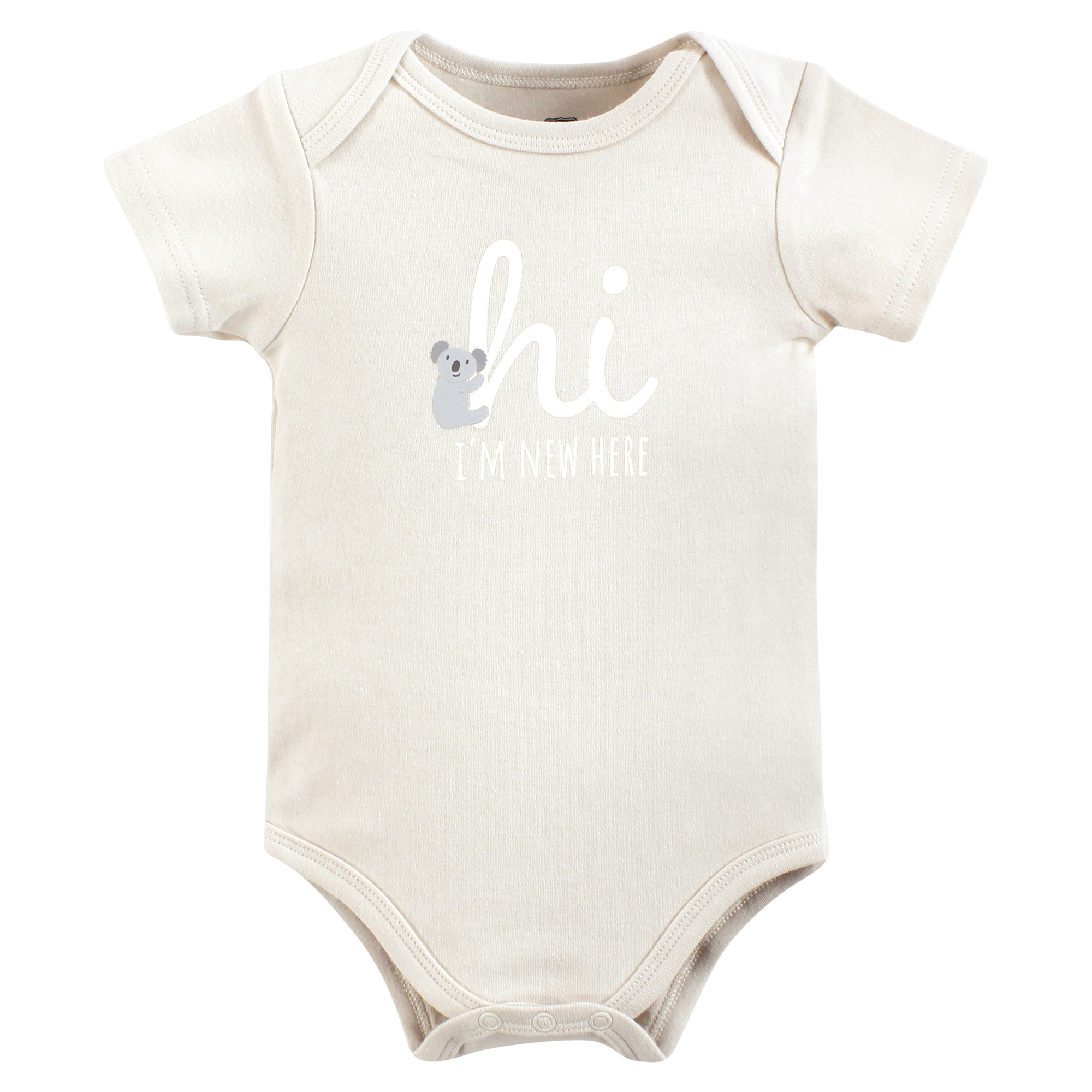 Hudson Baby Cotton Bodysuits, New Here, 18-24 Months