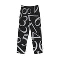 thumbnail image 4 of Balery Numbers print Men's Pajama Pants,Ultra Lightweight Pjs,Lounge Pant-X-Large, 4 of 9