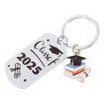 thumbnail image 4 of 4 llaveros para birrete de graduación, regalo de graduación 2025, único para estudiantes, recuerdos de fiesta de acero de titanio, ideales para bolsos y carteras., 4 of 7