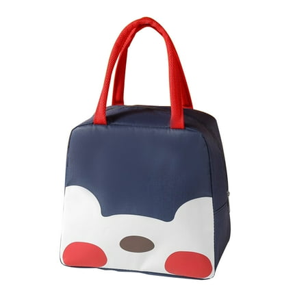 

Ampiyan Deals Cute Insulation Bag Large Capacity Portable Lunch Box Bag Durable Bento Box Bag Useful Gifts for Office Worker Students School Picnic (Dark Blue)