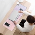 thumbnail image 3 of Large 31.5x11.8 Inch Pink Mouse Pad & XXL Desk Pad - With 3 Levels for Keyboard Comfort, Perfect Desk Mat for Home Office Work, 3 of 7