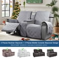 thumbnail image 6 of TAOCOCO Waterproof Loveseat Recliner Cover with Console, Non-Slip Pet Slipcover for Dual Loveseat Recliner Split Reclining Loveseat Cover,Light Gray, 6 of 9