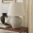 thumbnail image 1 of Lámpara de mesa Lamp Nourison Home, cerámica, arena, 20 pulgadas, 1 of 7
