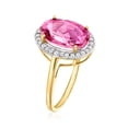 thumbnail image 7 of Ross-Simons 5.25 Carat Pink Topaz and .21 ct. t.w. Diamond Ring in 14kt Yellow Gold, Women's, Adult, 7 of 7