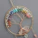 thumbnail image 5 of Adorno colgante de madera hecho a mano, arte reflectante para ventana, para jardín doméstico, 5 of 8