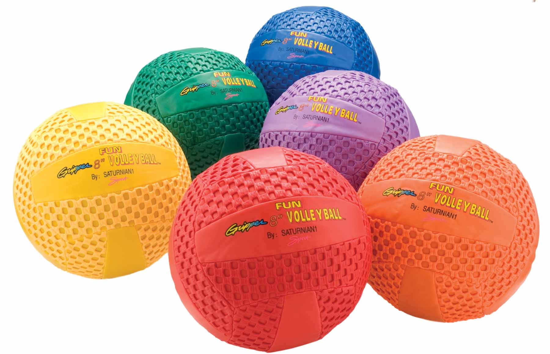 Color My Class® 8" Fun Gripper Volleyball, 6-PACK