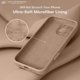 thumbnail image 5 of Funda de Silicona Premium, Forro de Microfibra Suave, para iPhone 16 Pro de 6.3 Pulgadas, Marrón Claro, 5 of 7