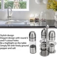 thumbnail image 3 of Stainless Steel Seasoning Bottle Multipurpose Food Grade Refillable Rustproof Salt Pepper Containers Set Seasoning Bottle X 2, Grinder X 1, 3 of 5