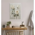 thumbnail image 6 of Kate and Laurel Sylvie Beaded Soft White Roses Vintage Framed Canvas Wall Art by The Creative Bunch Studio, 23x33 White, Delicate Flower Art for Wall, 6 of 7