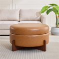 thumbnail image 4 of A Round Footstool With Storage,Brown, 4 of 11