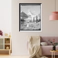 thumbnail image 3 of Historic Framed Print, [Mt. Assiniboine showing a mountain camp, Alberta], 17-7/8" x 21-7/8", 3 of 9