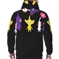 thumbnail image 6 of Lsque Pikmin Pattern Casual Men's Hoodie,Hooded Sweatshirt with Kangaroo Pocket,Pullover Hoodie-Large, 6 of 8