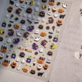 thumbnail image 1 of Pegatinas Lukmexor para decoración de uñas, diseño de calabaza grabada en 5D, Halloween, 1 of 6