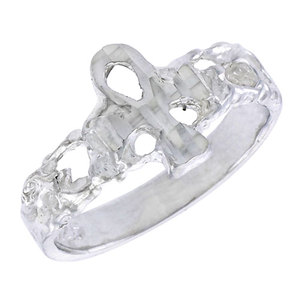 Sterling Silver Ankh Cross Baby Ring Kid S Toe Sterling Silver Ankh Cross Baby Ring Kid S Toe Available In Size 1 To 5