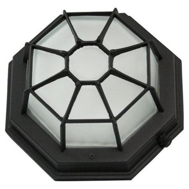 Efficient Lighting EL-109-113-BLK Outdoor Flushmount- Exterior Ceiling Light Fixture- Energy Star Qualified