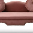 thumbnail image 4 of 54" Mid-Century Velvet Upholstered Loveseat Sofa Couch 2 Pillows Accent Bedside Entryway Bench Sofa Chaise Lounge Sofa Love seat for Bedroom, Living Room Office, Pink, 4 of 6