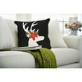 thumbnail image 3 of Liora Manne Frontporch Reindeer Indoor Outdoor Decorative Pillow Black, 3 of 6