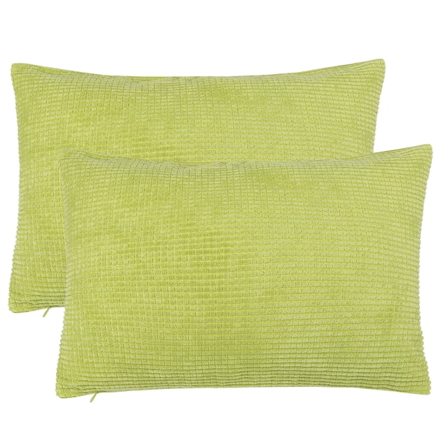 Unique Bargains 2-Piece Polyester Corn Striped Cushion Covers Throw Pillow Cover