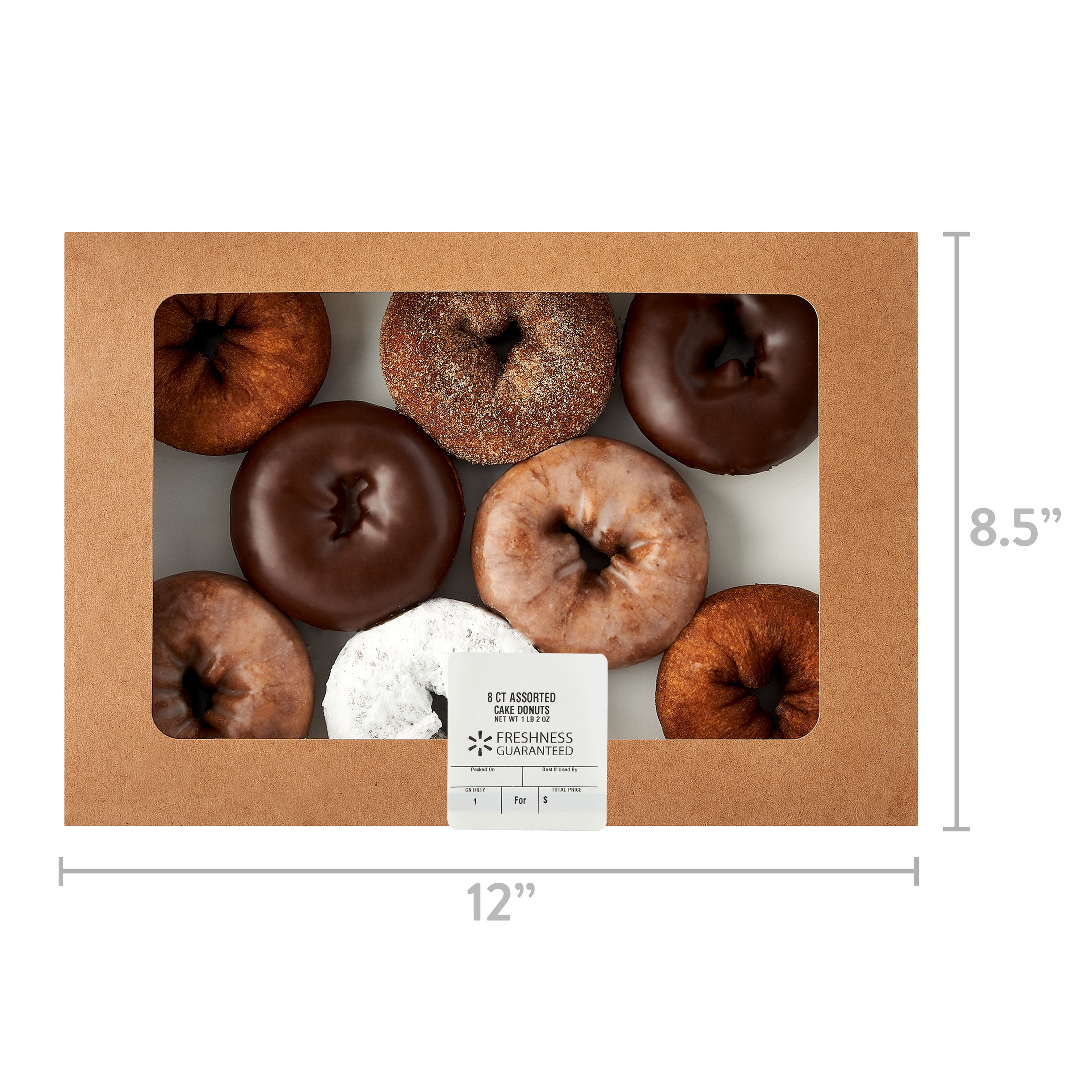 Freshness Guaranteed Assorted Baked Regular Cake Donuts, 18 oz, 8 Count
