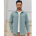 thumbnail image 4 of COOFANDY Mens Lightweight Button Down Shirt Jacket Casual Shacket Overshirt, 4 of 5