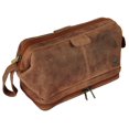 thumbnail image 1 of Kit de aseo de viaje Rustic Town para hombre, piel marrón, 1 of 6