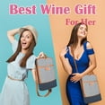 thumbnail image 7 of Tirrinia Wine Bag Portable Gift Tote,Polyester Leakproof Insulated Wine Bottle Carrying Cooler Carrier with Fixed Compartment,for Travel,Picnic,Party,Great Gift for Wine Lover,Blue Stripe, 7 of 7