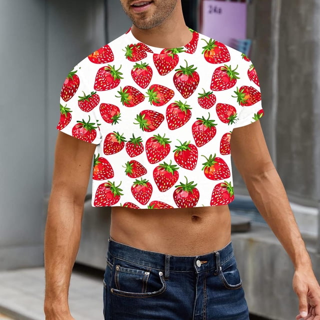Blusas y camisas de manga corta y cuello redondo para hombre, blusas de verano con estampado y mangas cortas para hombre.