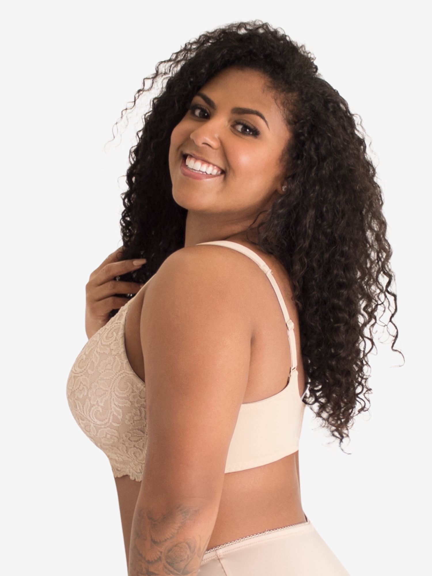 Leading Lady, The Ava, Lace Bra, Underwire Lightly Padded Cups, Smoothing Sides, Adjustable, Padded Straps, Lift and Shape (Women's & Women's Plus)