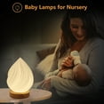 thumbnail image 4 of Labymos Night Light Desktop Decor Night Lamp Table Lamp with Wood Base 3 Light Colors, 4 of 8