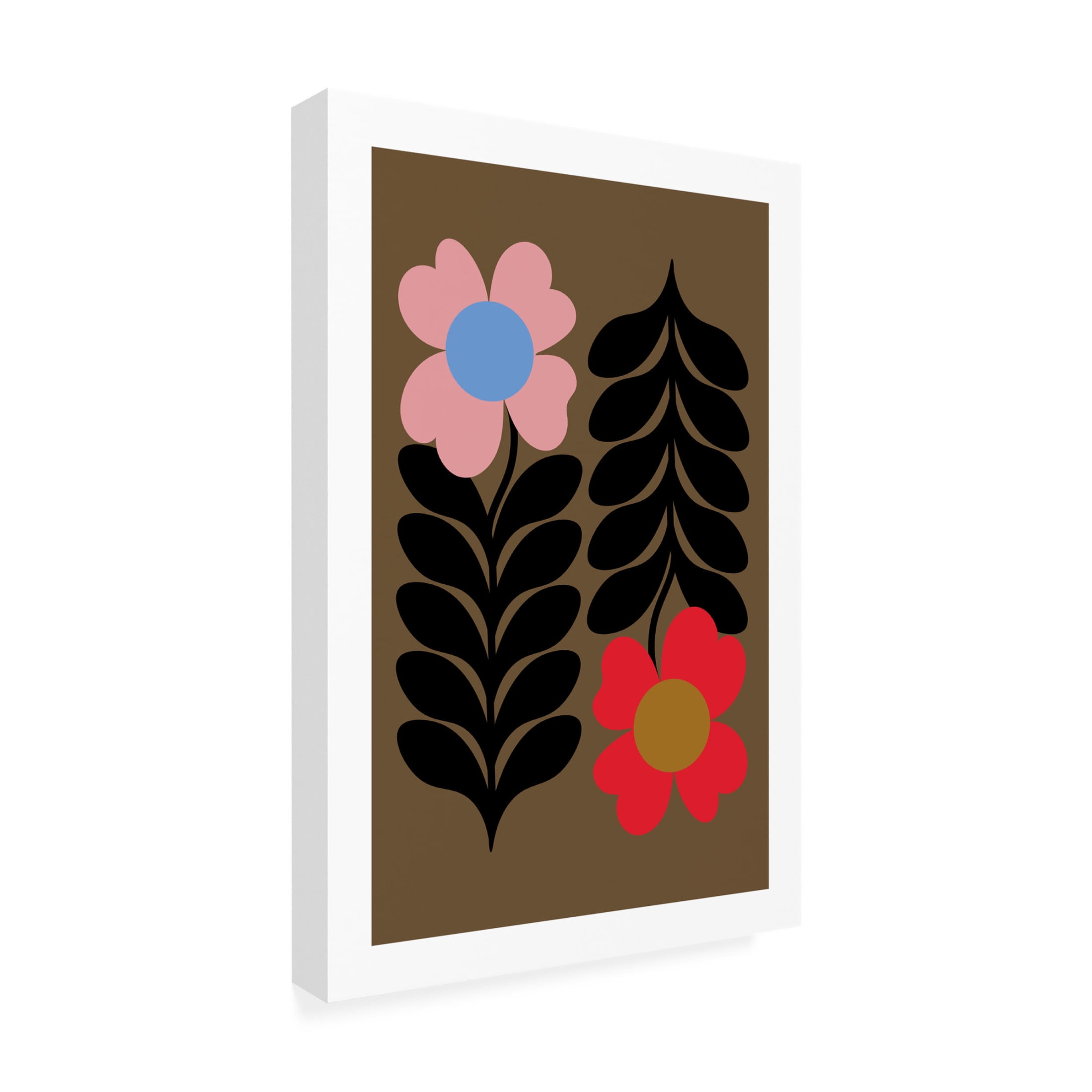 Trademark Fine Art Frances Collett  Flowers Gold Canvas Wall Art
