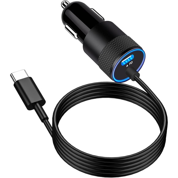 mistyhony iPhone Fast Car Charger,4.8A Dual USB Power Car Charger Fast Charging Cigarette Lighter+6FT Coiled Lighttnning Cable for iPhone 14 13 12 11 Pro Max XS Mini XR X 8 SE iPad