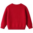 thumbnail image 4 of CAICJ98 Baby Girl Fall Clothes Knit Sweater Crewneck Pullover Sweatshirt for Infant Toddler (Red,3-6 Months), 4 of 7