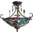 thumbnail image 4 of Dale Tiffany Peony Crystal Semi Flush Mount, 4 of 5