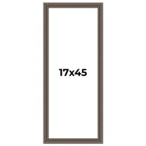17x45 Frame Black Feather Payton Ornate Solid Wood Picture Frame Width 1.75 Inches | Interior Depth